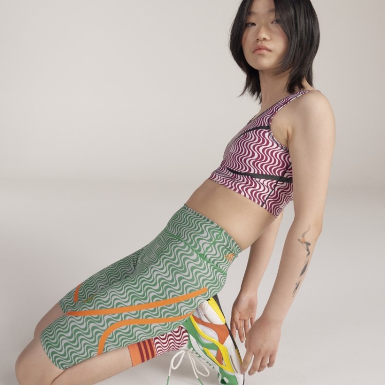 Adidas By Stella Mccartney Leggings De Ciclismo Com Estampa Truepurpose Verde Fashion