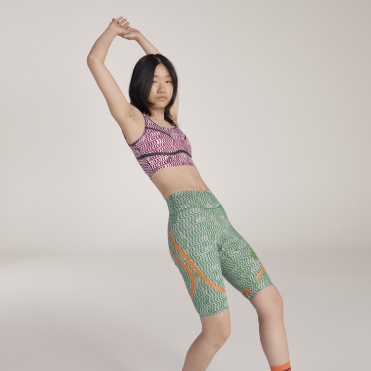 Adidas By Stella Mccartney Leggings De Ciclismo Com Estampa Truepurpose Verde Fashion