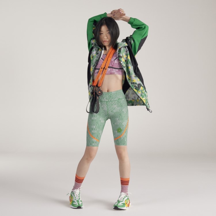 Adidas By Stella Mccartney Leggings De Ciclismo Com Estampa Truepurpose Verde Fashion