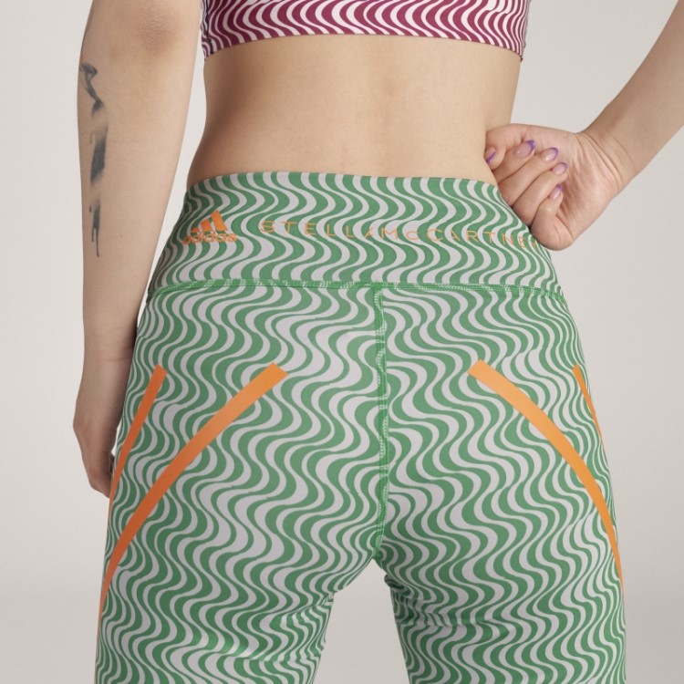 Adidas By Stella Mccartney Leggings De Ciclismo Com Estampa Truepurpose Verde Fashion