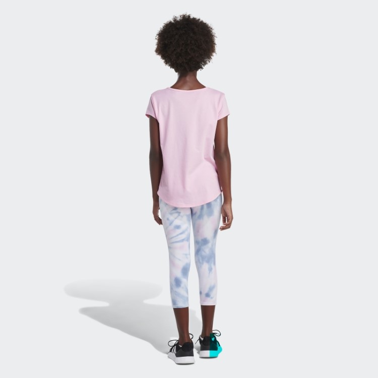 Meia-calça Adidas Allover Print Algodão 3 Listras 7/8 Branca