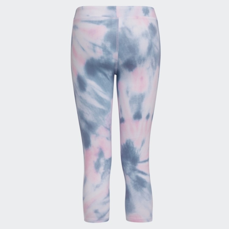 Meia-calça Adidas Allover Print Algodão 3 Listras 7/8 Branca