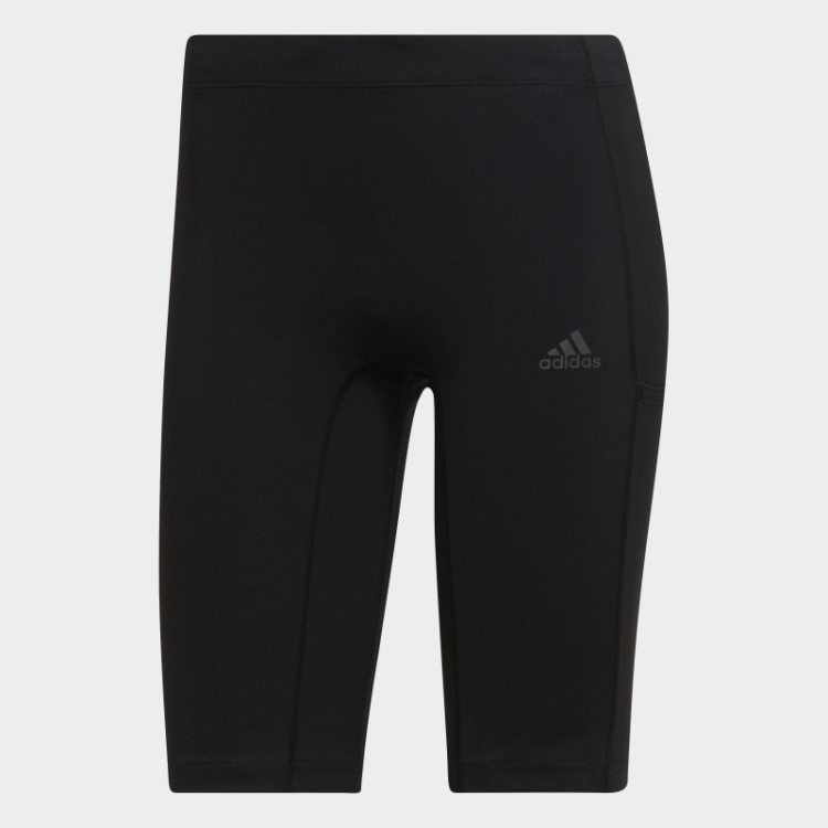 Leggings Curtas Pretas Quentes Para Bicicleta De Corrida Fastimpact Da Adidas