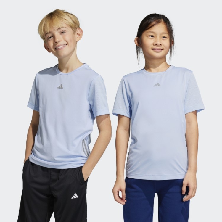 Camiseta Dawn Blue Aeroready Com As Três Listras Adidas