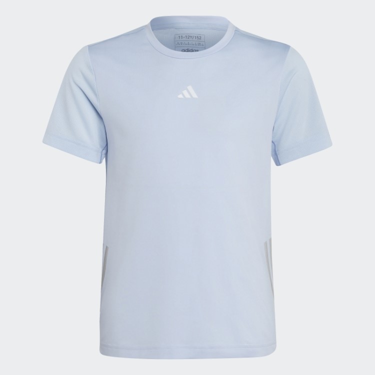 Camiseta Dawn Blue Aeroready Com As Três Listras Adidas