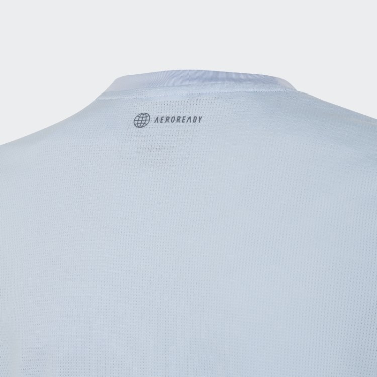 Camiseta Dawn Blue Aeroready Com As Três Listras Adidas