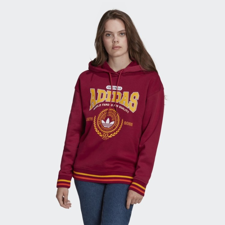 Moletom Com Capuz De Aniversário Bordô (gênero Neutro) Adidas