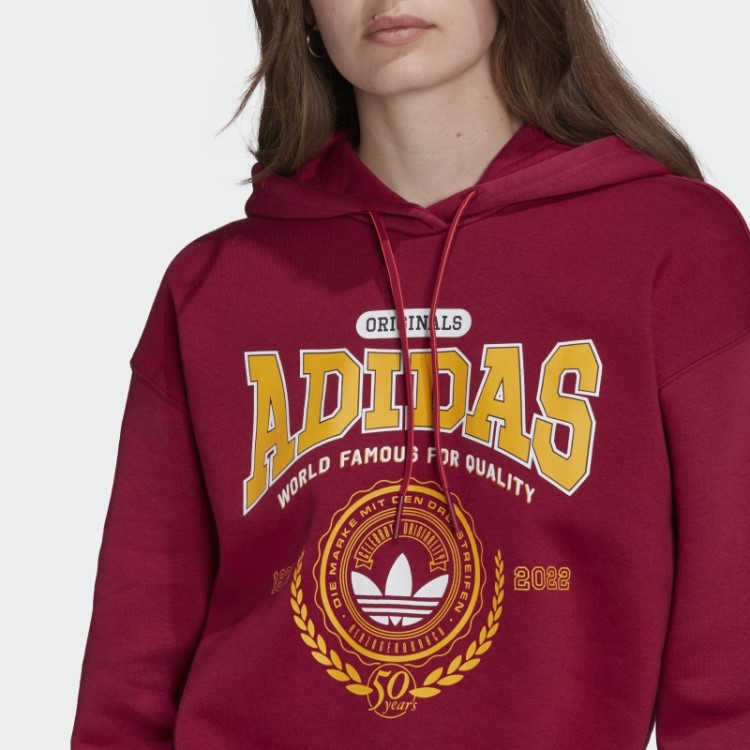 Moletom Com Capuz De Aniversário Bordô (gênero Neutro) Adidas