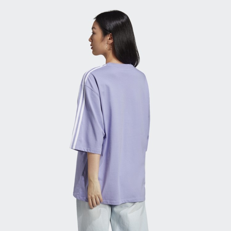 Camiseta Oversized Roxa Clara Adidas