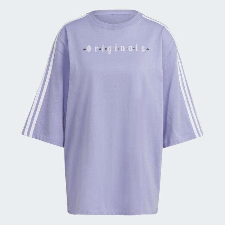 Camiseta Oversized Roxa Clara Adidas
