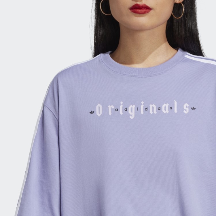 Camiseta Oversized Roxa Clara Adidas