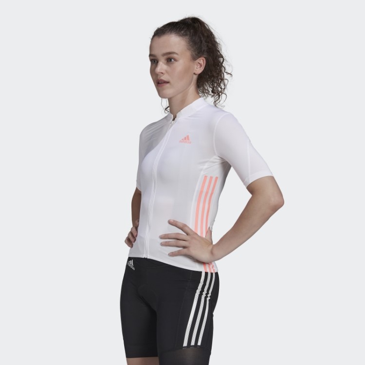Branco A Camisa De Ciclismo De Manga Curta Adidas