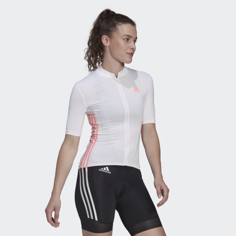 Branco A Camisa De Ciclismo De Manga Curta Adidas