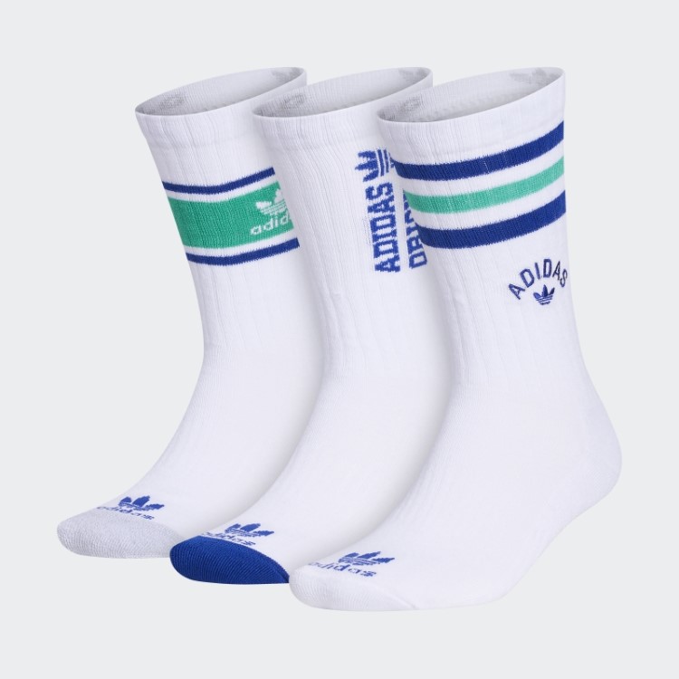 Novas Meias Prep Crew 3 Pares Branco Adidas