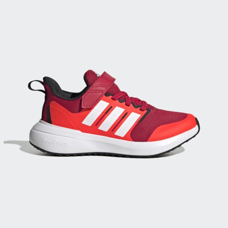 Sapato Vermelho Adidas Fortarun 2.0 Cloudfoam Com Cadarço Elástico