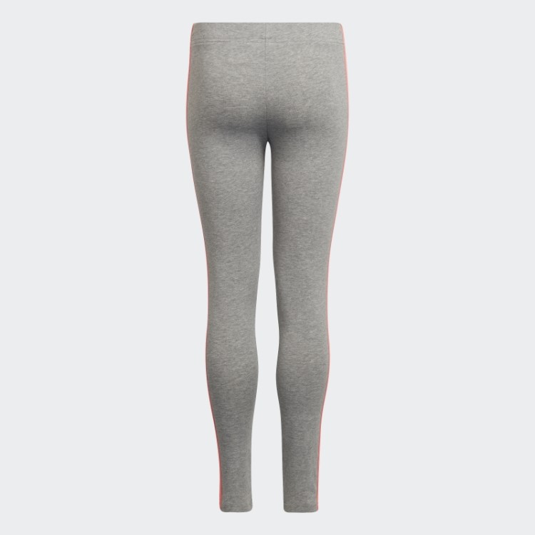 Legging Com As Três Listras Cinza Médio Adidas Essentials Fashion