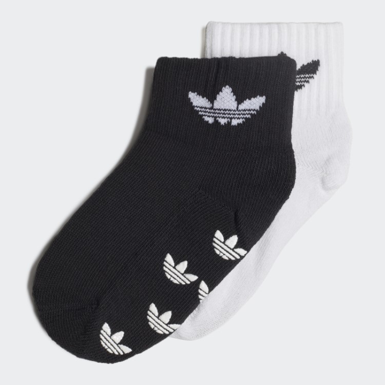 Meias Antiderrapantes Pretas Adidas 2 Pares