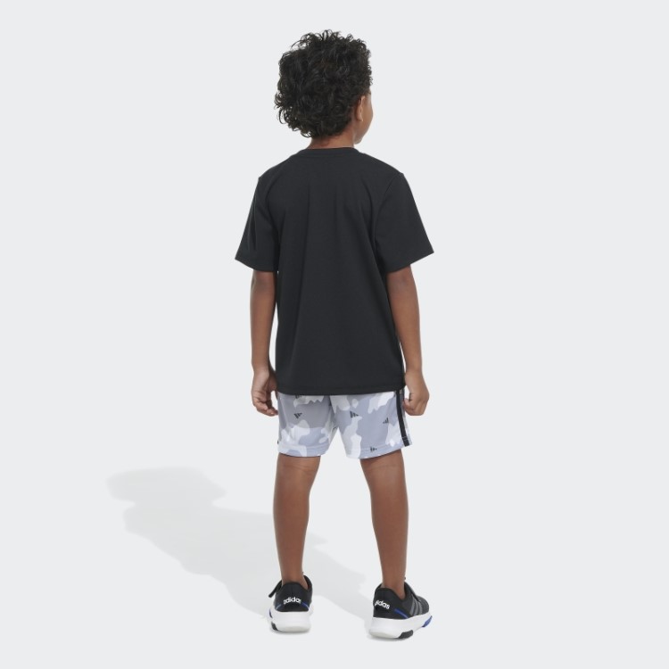 Camiseta Poli Camuflada Aop Short Adidas Preto