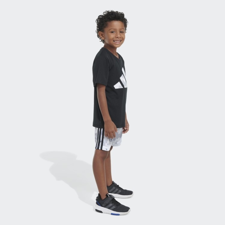 Camiseta Poli Camuflada Aop Short Adidas Preto