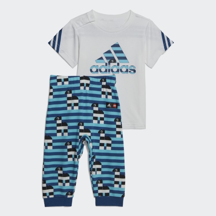 Conjunto Branco Quente De Camiseta E Calça Lego X Adidas X