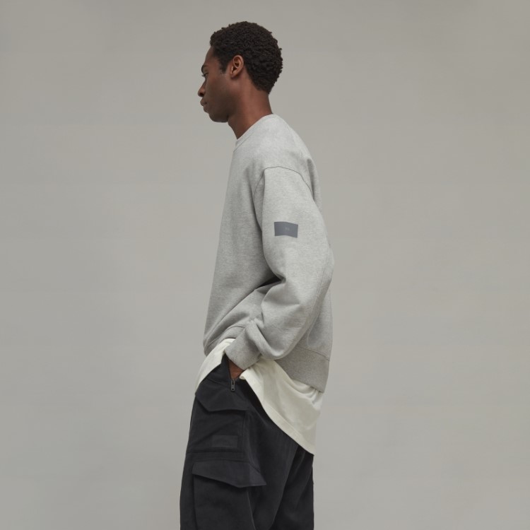 Y-3 Moletom Felpudo De Algodão Orgânico Adidas Estiloso
