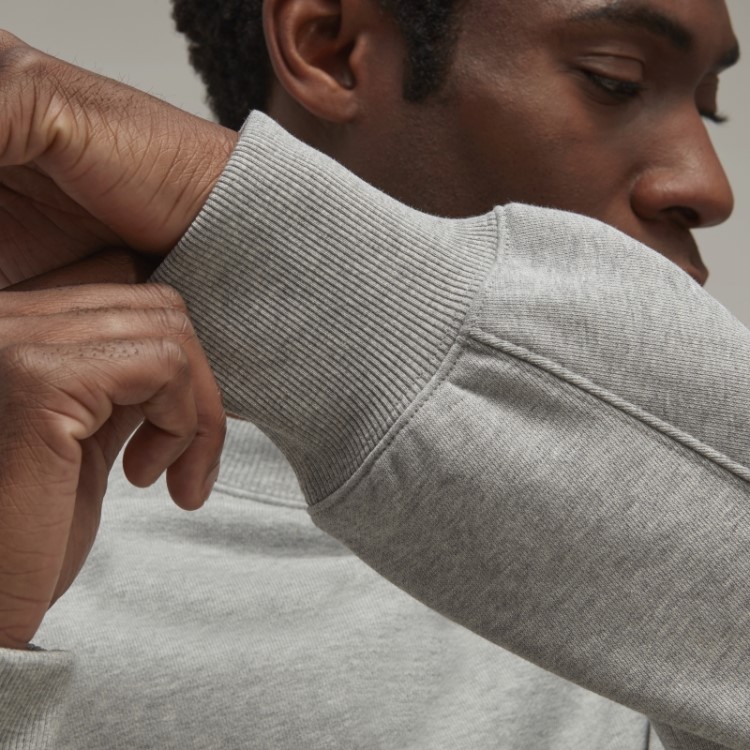 Y-3 Moletom Felpudo De Algodão Orgânico Adidas Estiloso
