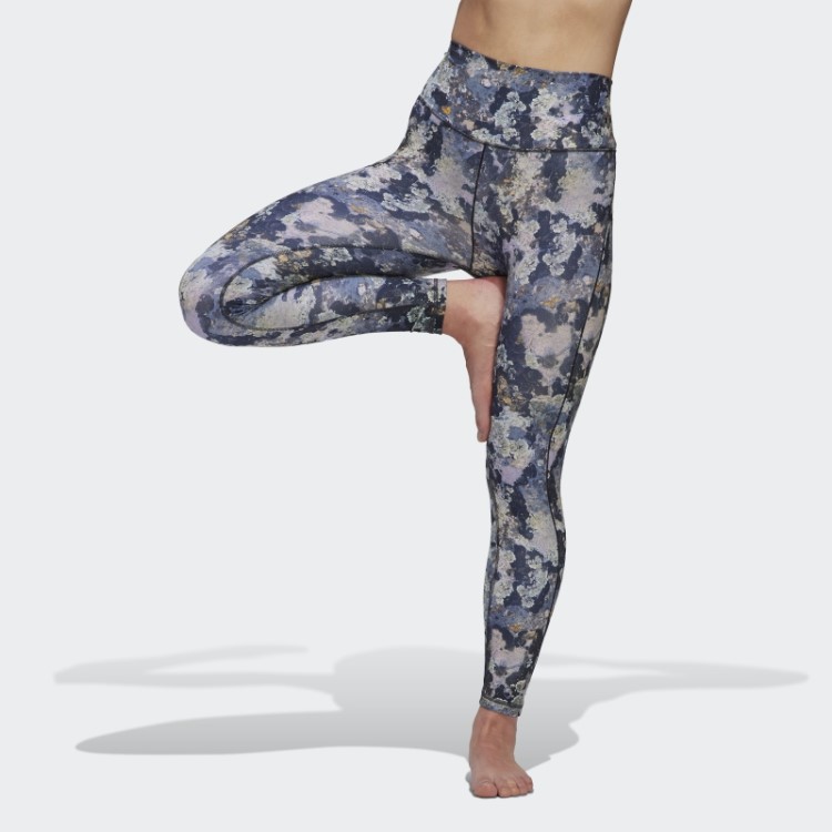 Meia-calça Adidas Yoga Studio 7/8 Azul Matiz