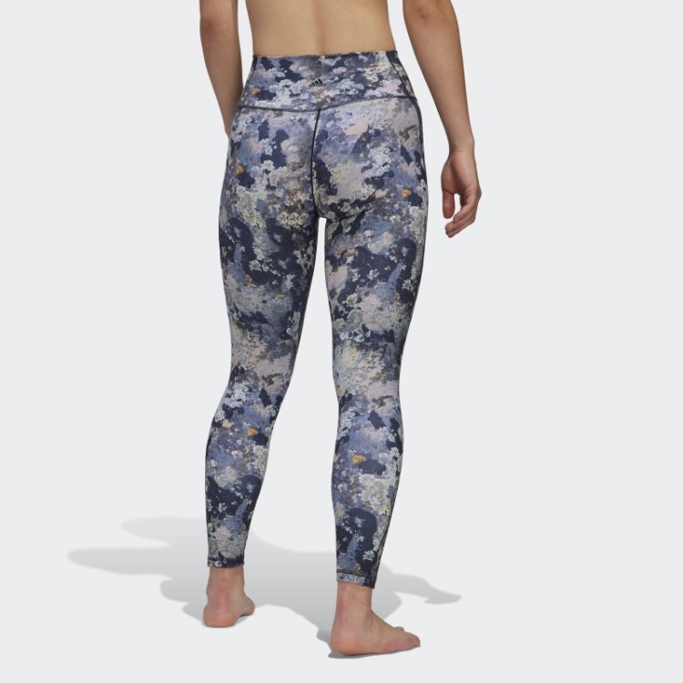 Meia-calça Adidas Yoga Studio 7/8 Azul Matiz
