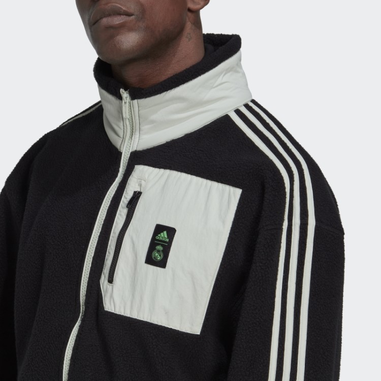 Real Madrid Jaqueta De Lã Estilo De Vida Preto Adidas