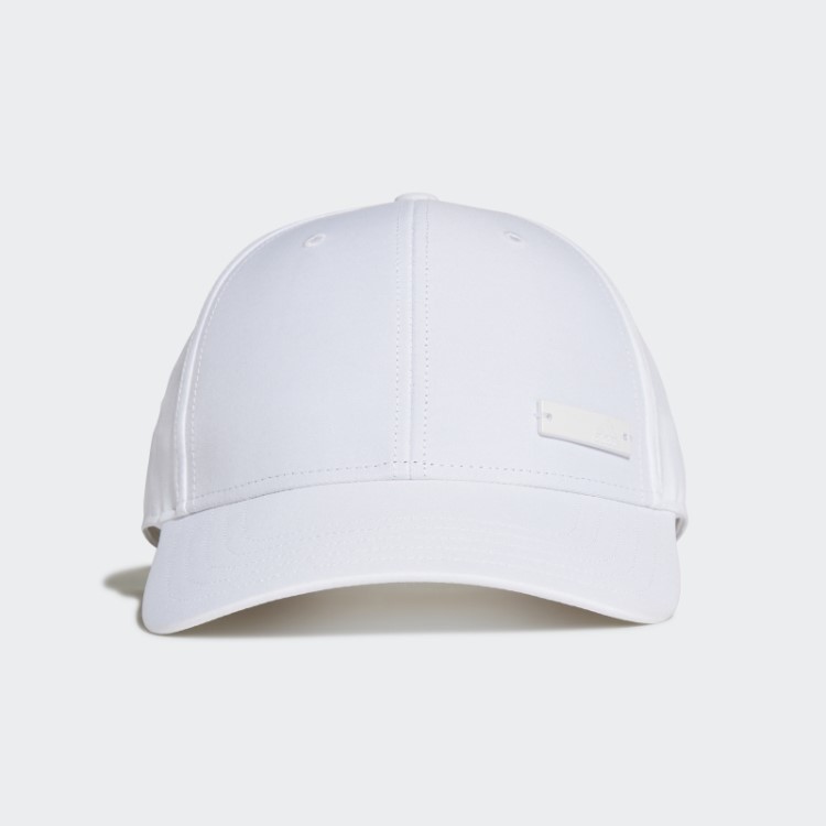 Boné De Beisebol Com Emblema De Metal Leve Branco Adidas