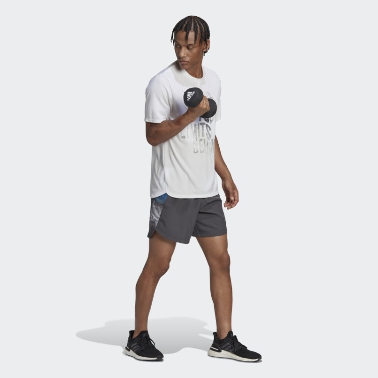 Projetada Para O Movimento Camiseta De Treinamento Com Slogan Aeroready Hiit Adidas Branca