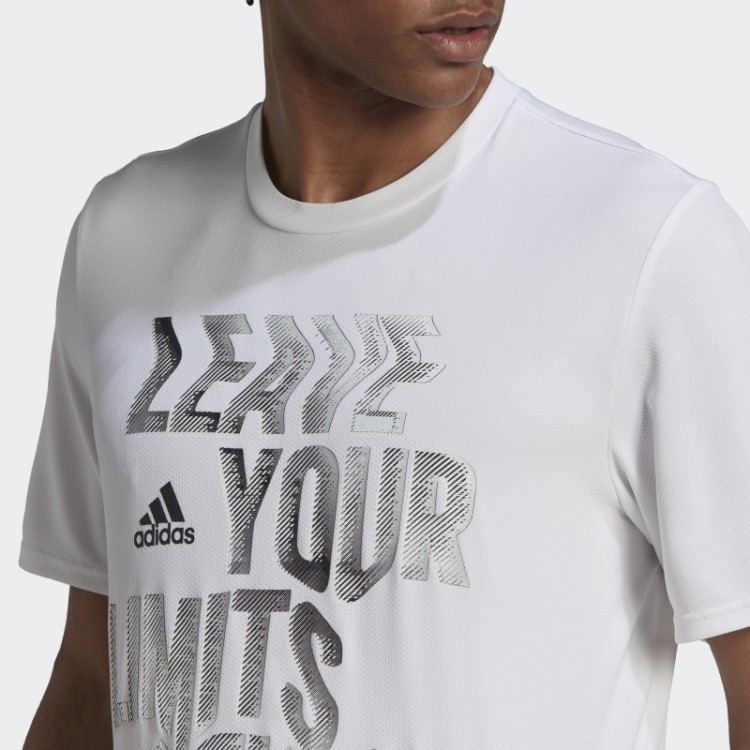 Projetada Para O Movimento Camiseta De Treinamento Com Slogan Aeroready Hiit Adidas Branca