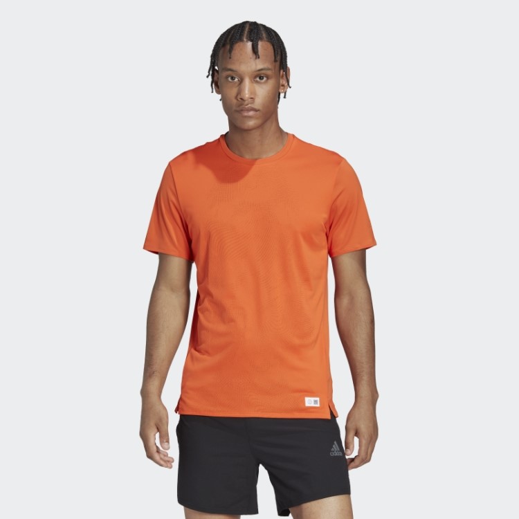 Camiseta De Corrida Feita Para Ser Refeita Adidas Laranja