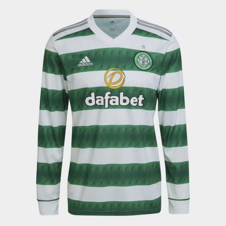 Camisa Casa Branca Do Celtic Fc 22/23 Manga Longa Adidas