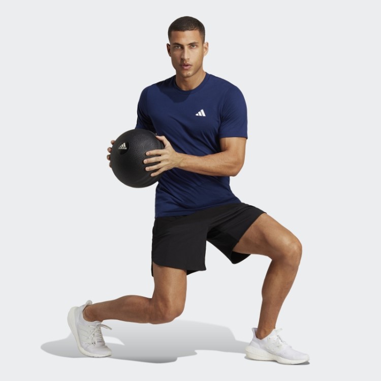 Camiseta Azul Escuro Adidas Train Essentials Feelready