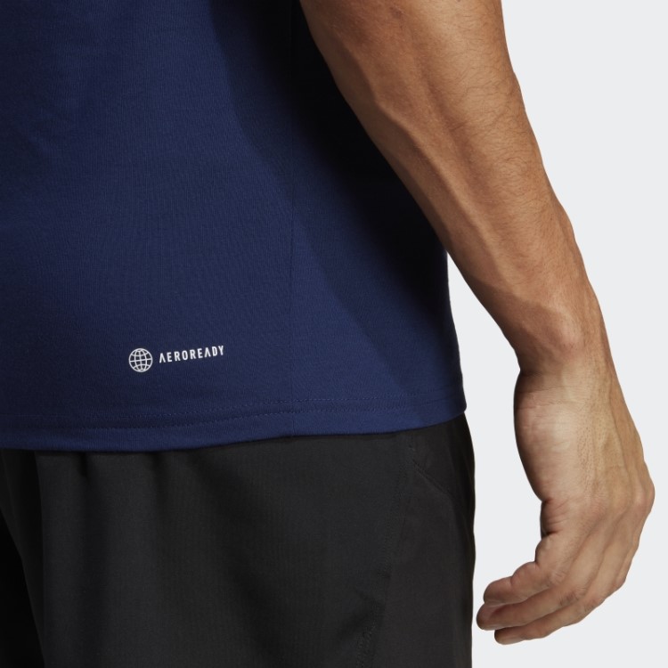 Camiseta Azul Escuro Adidas Train Essentials Feelready