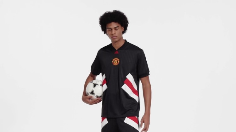 Camisa Preta Adidas Manchester United Icon