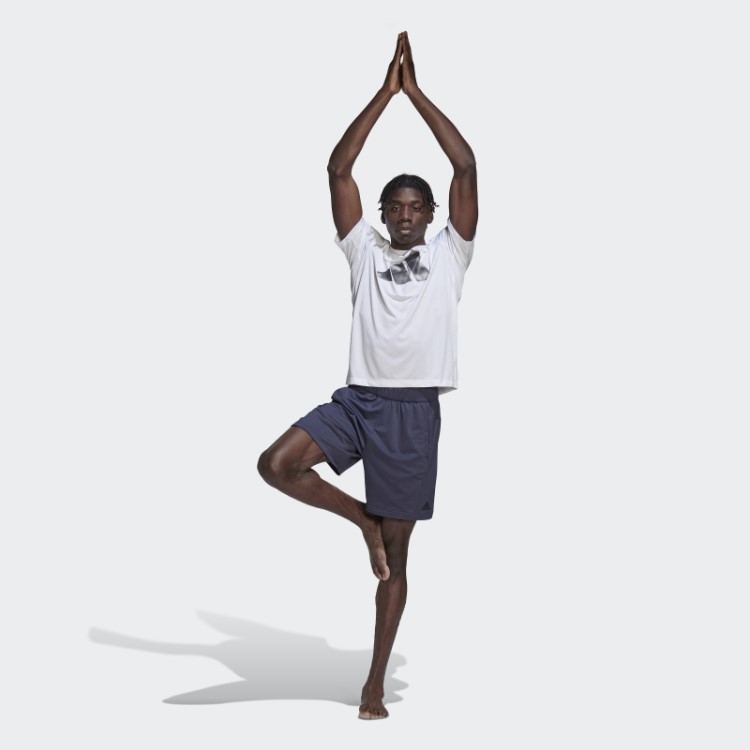 Calções De Treino De Ioga Adidas Navy Mel