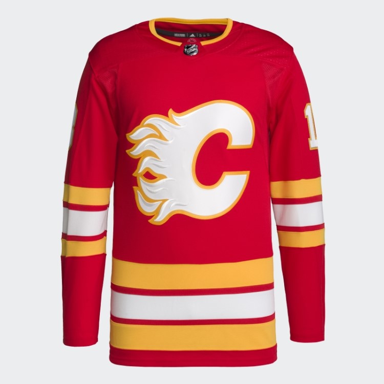 Flames Gaudreau Home Autentic Jersey Red Adidas