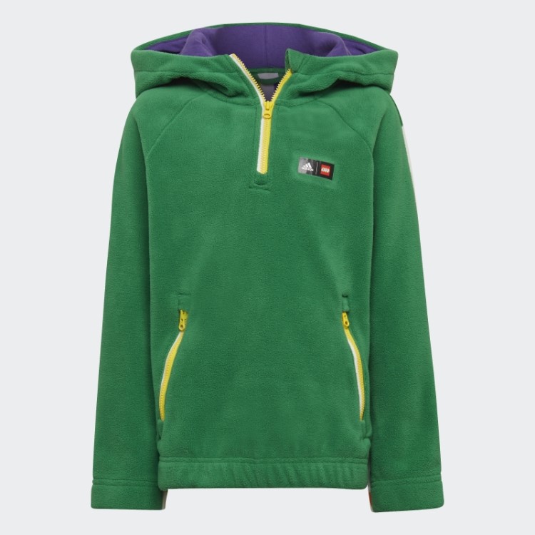 Top Verde Adidas X Classic Lego Polar De Inverno Com Capuz Quente
