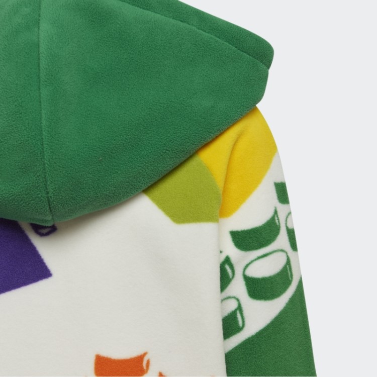 Top Verde Adidas X Classic Lego Polar De Inverno Com Capuz Quente
