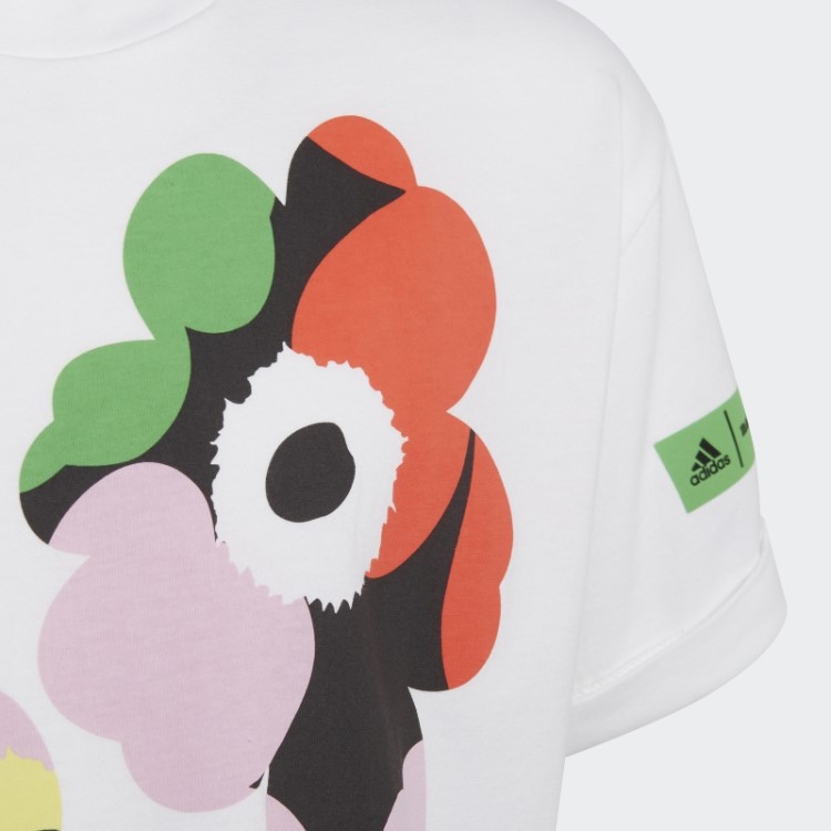 Camiseta Adidas Marimekko Estampada Branca