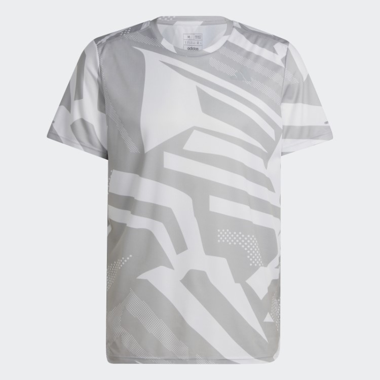 Adidas Cinza Possui A Camiseta Sazonal Run