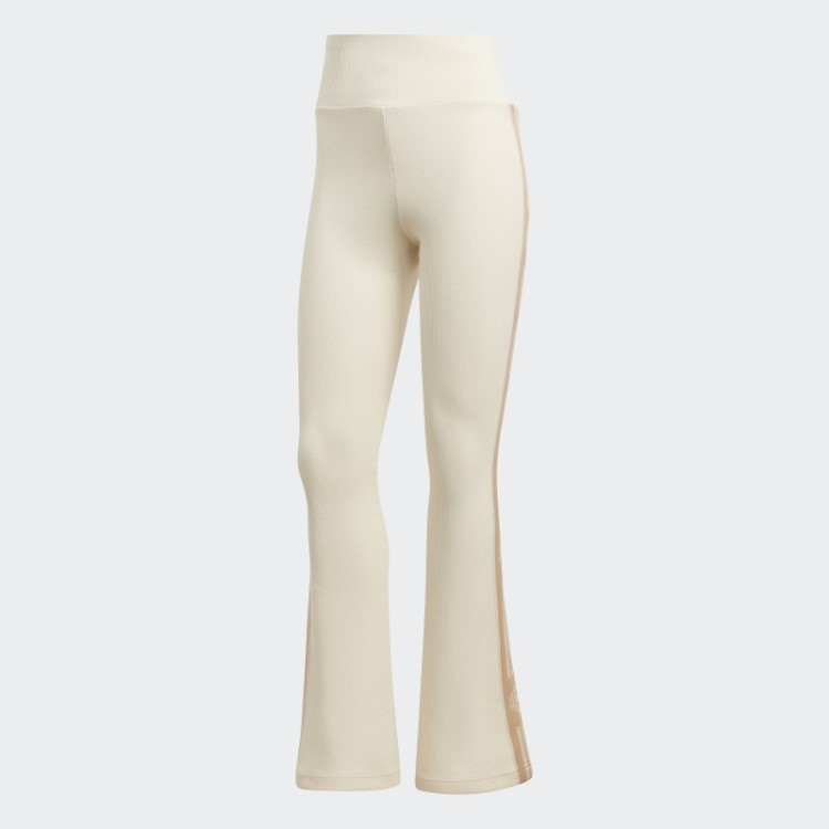 Leggings Caneladas Largas Brancas Adidas Ski Chic