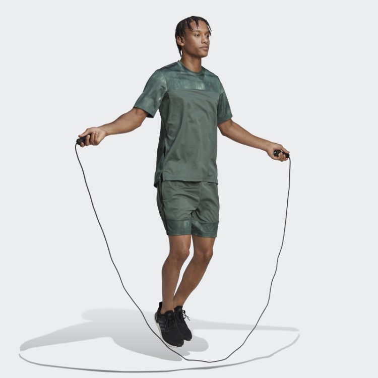 Camiseta De Treino Com Estampa De Giz Adidas Green Oxide Aeroready