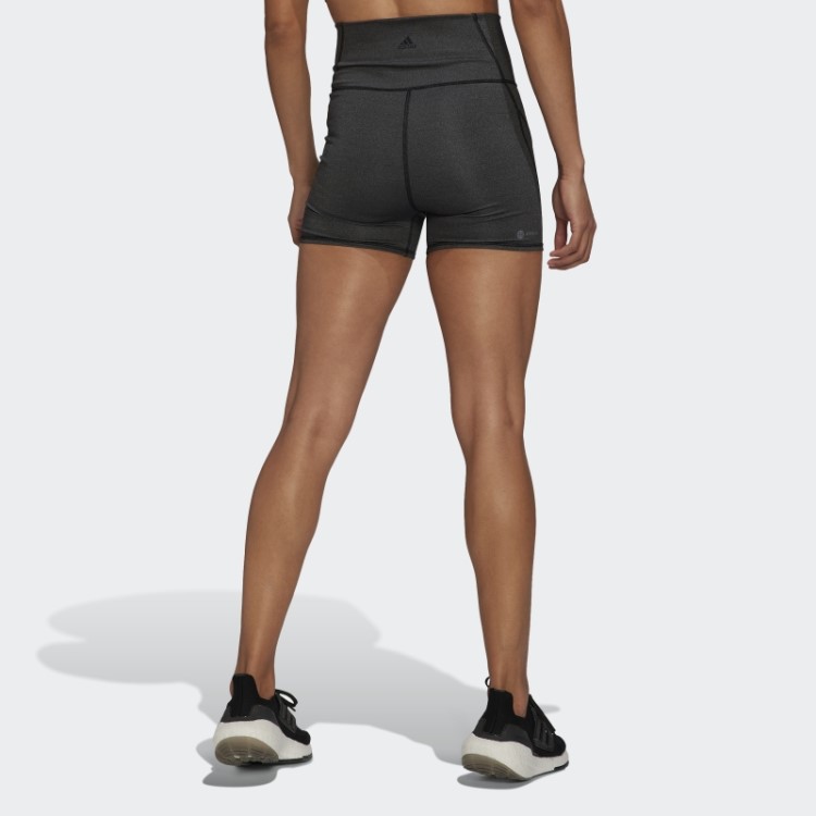Leggings Curtas Pretas De Estúdio De Ioga Luxe Fire Cintura Super Alta Adidas