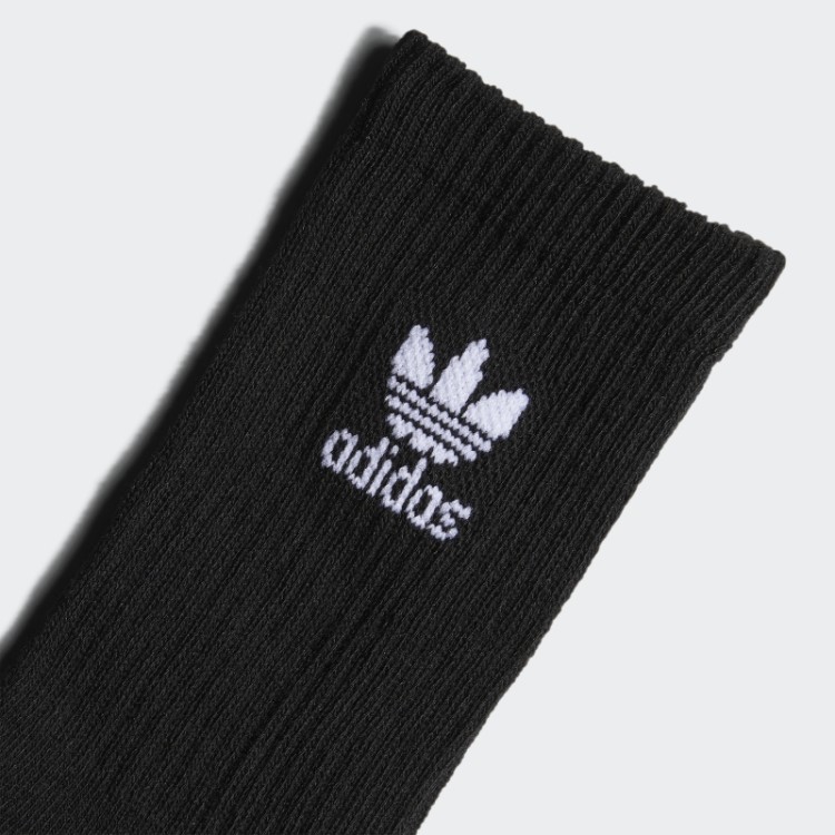 Meia Adidas Cinza Com Trefoil 6 Pares