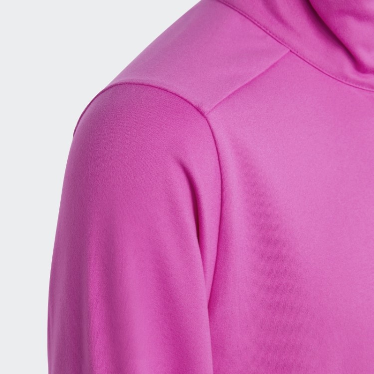 Camiseta Fúcsia Aeroready Manga Longa Com Meio Zíper Adidas