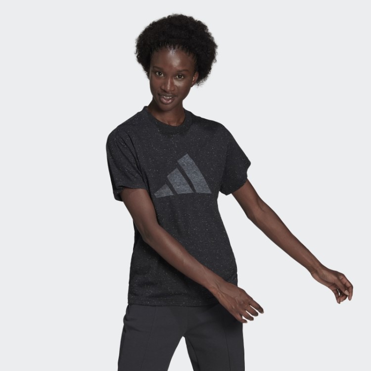 Camiseta Preta Melange Adidas Future Icons Winners 3.0