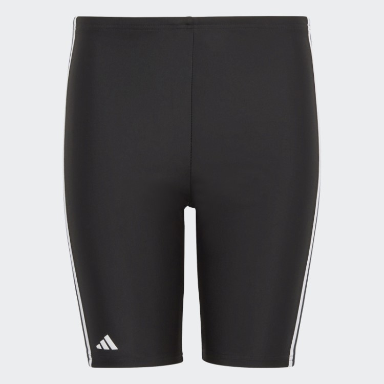 Adidas Black Classic 3 Stripes Swim Jammers